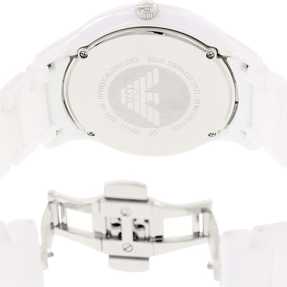 Emporio Armani White Men's Ceramica Watch - Picture 2 of 5